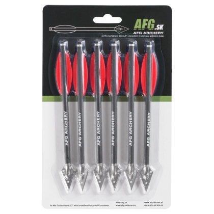 Set 6 săgeți pistol arbaletă AFG Mix-carbonate hunting bolt 6.3 inch