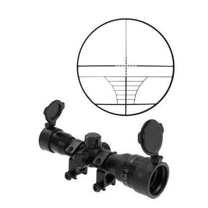 Lunetă Arbaletă X-BOW FMA 4x32 AOIR cu Reticul Iluminat în Două Culori, roșu și verde
