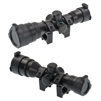 Lunetă Arbaletă X-BOW FMA 4x32 AOIR cu Reticul Iluminat în Două Culori, roșu și verde