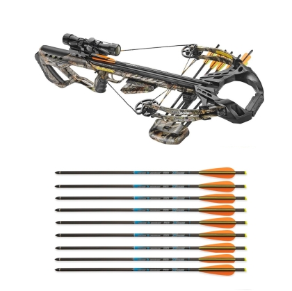 Set arbaleta compound EK Archery Guillotine Camo + 10 sageti Skylon composite