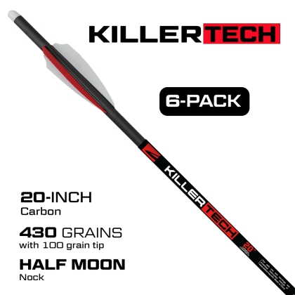 Set săgeți arbaletă carbon KillerTech™ 20" Carbon Composite .005", 6 bucăți
