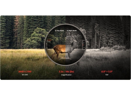 HikMicro Alpex 4K A50EL LRF, Lunetă Night Vision Ultra-HD 30mm