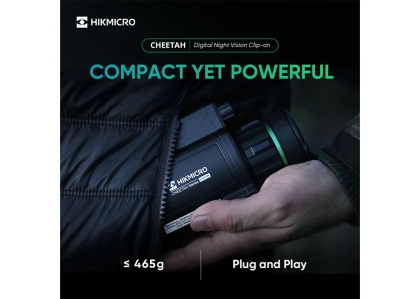 HikMicro Cheetah Clip-On 940 nm IR, 2-в-1 UHD устройство за нощно виждане