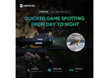 HikMicro Cheetah Clip-On 850 nm IR, Night Vision 3-în-1 UHD