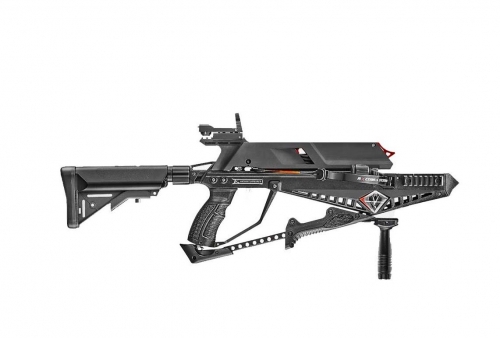 Pachet pistol arbaleta EK Archery Cobra System RX Adder + 6 sageti vanatoare + geanta