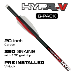Стрели за арбалет Killer Instinct HYPR-V™ Carbon Heavy, комплект от 6 броя