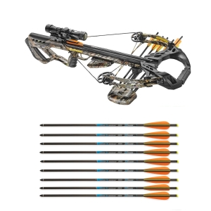 Set arbaleta compound EK Archery Guillotine Camo + 10 sageti Skylon composite