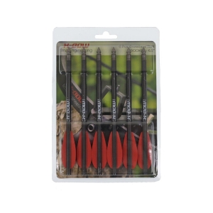 Set of 6 X-BOW FMA carbon arrows for crossbows with deep penetration