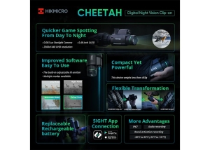 HikMicro Cheetah LRF 850 nm IR, Lunetă Night Vision cu Telemetru Laser